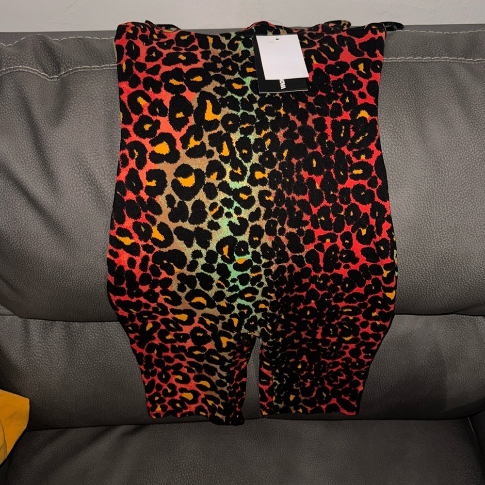 Colorful cheetah print romper